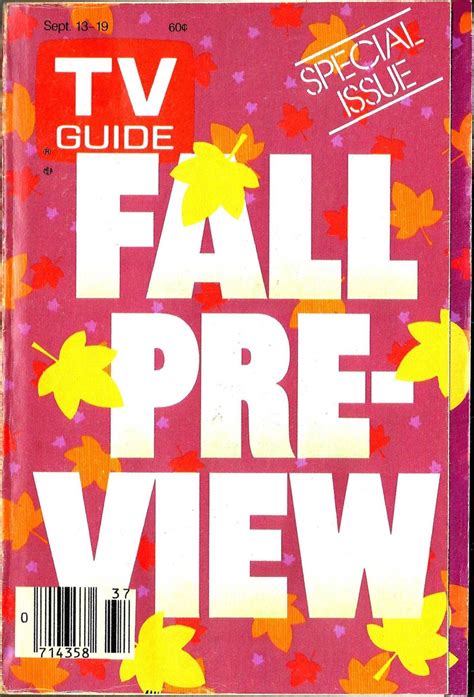 Past Print TV Guide Fall Preview Covers