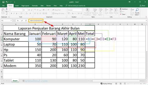 Cara Menggunakan Tabel Diagram Excel