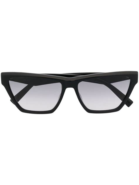 Saint Laurent Eyewear Sonnenbrille Mit Eckigem Gestell Schwarz