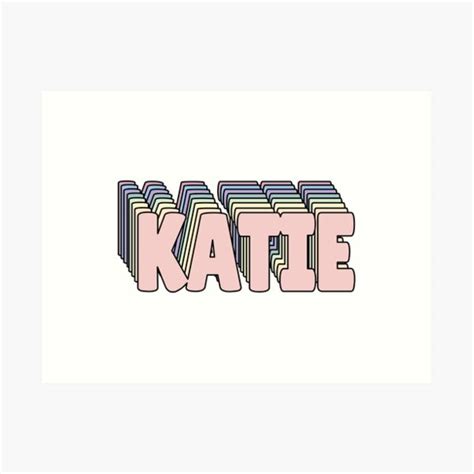 Katie Name Wall Art Redbubble