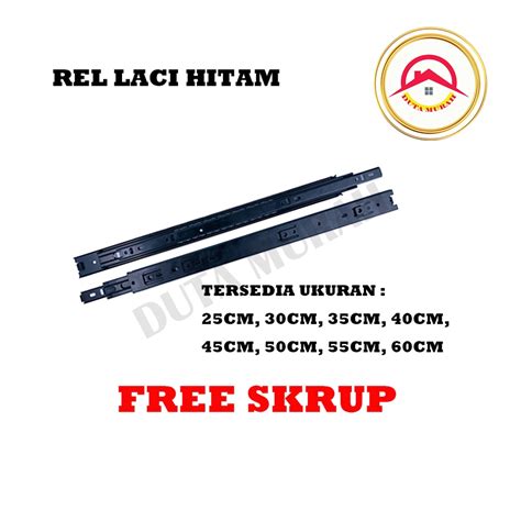 Jual Rel Laci Hitam 30 Cm 1 Set 2 Pcs Double Track Mapla Full