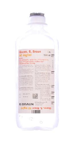 Glucos B Braun Infusjonsvæske oppløsning 50 mg ml 10x500 ml Apotek 1