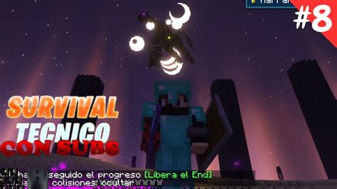 SurvivalTecnico Matamos EPICAMANTE al DRAGÓN en Minecraft YouTube