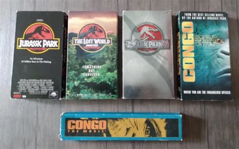 LOT JURASSIC PARK VHS Trilogie Horreur Science Fiction Lost World III