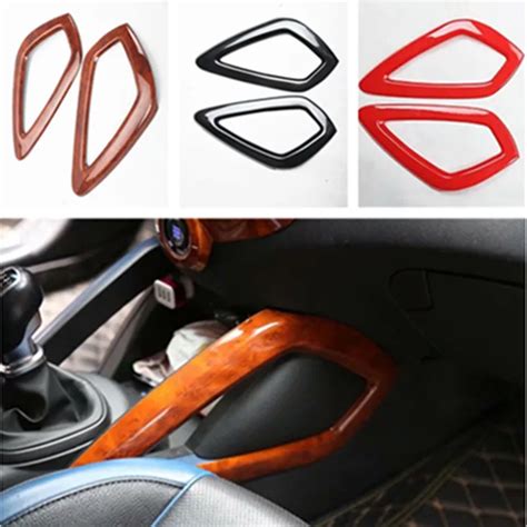 2pcs Lot Car Stickers Abs Carbon Fiber Decorative Frames On Both Sides Of The Gear For