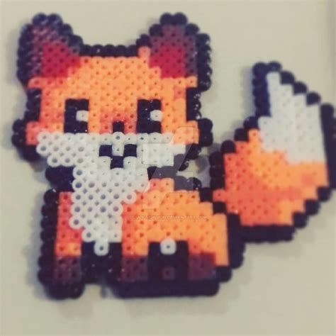 Kawaii fox Hama Beads ver. by July-MonMon.deviantart.com on @DeviantArt ...