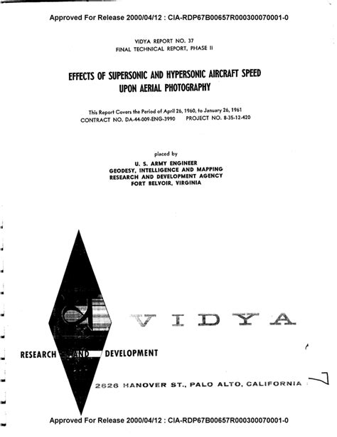 EFFECTS OF SUPERSONIC AND HYPERSONIC AIRCRAFT SPEED UPON AERIAL ...