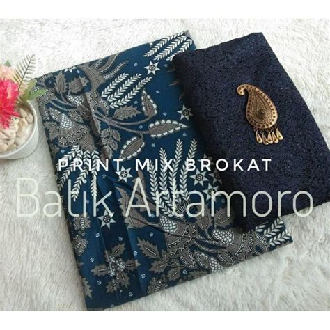 Jual Kain Batik Jarik Kebaya Set Brukat Murah Couple Katun Printing