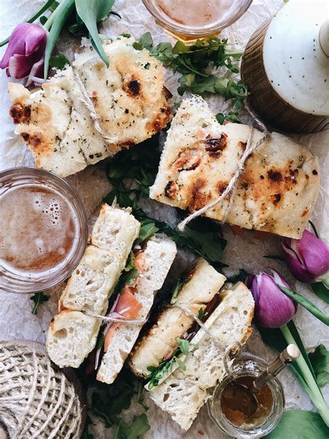 Toasted Focaccia Sandwiches With Smoked Salmon And Camembert Bev Cooks