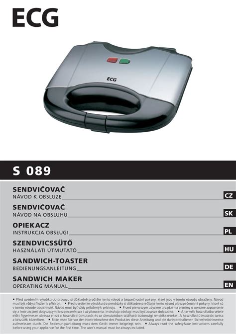 Návod k obsluze ECG S 089 Zbozi cz