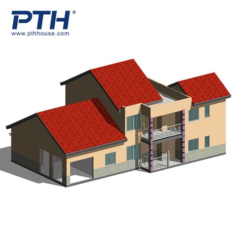 Odm Steel Structure Prefab Homes Prefab Villa House Frame With Iso