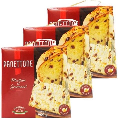 Lot 3x Panettone Pur Beurre Italie boîte 900g Cdiscount Au quotidien