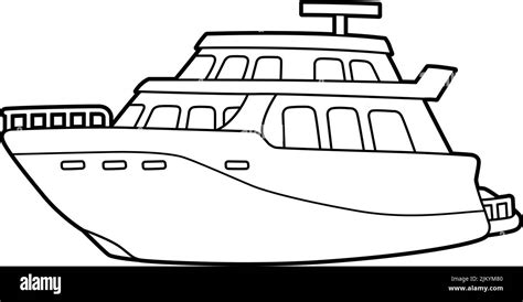 Page De Coloriage Des Véhicules De Yacht Pour Les Enfants Image