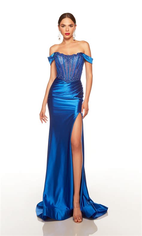 Formal Dress 61471 Long Off The Shoulder Straight Alyce Paris