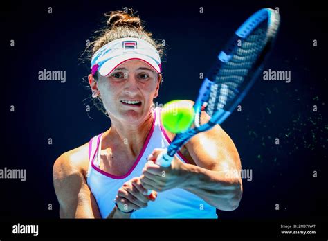 Romanian Irina Camelia Begu Pictured In Action During A Tennis Match