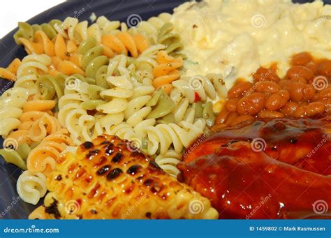 barbeque spare rib dinner stock photo image  barbequed