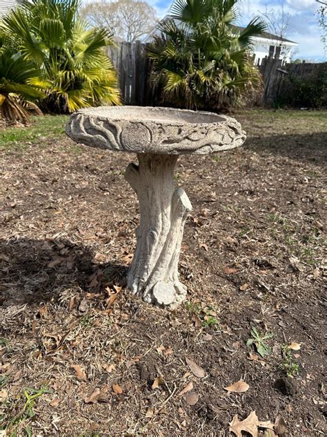 Cement Bird Bath EstateSales Org