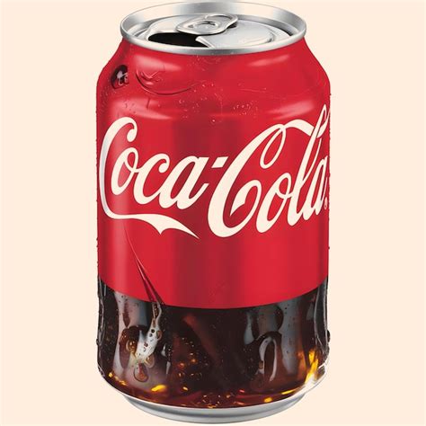 A Red Can Of Coca Cola Is Shown With A Picture Of A Coca Cola On It