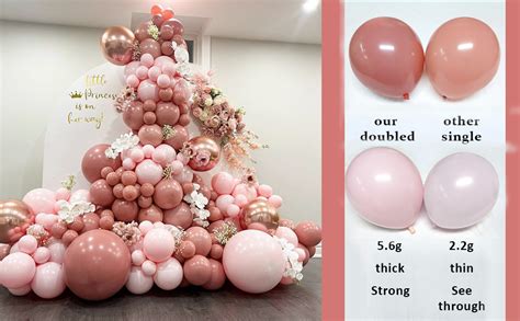 Dusty Pink Balloons Garland Kit Double Stuffed Pink Balloons Dusty