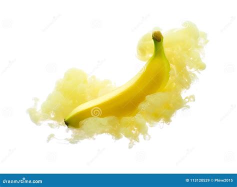 Banana On Ink Isolated Stock Image Image Of Healthy 113120529