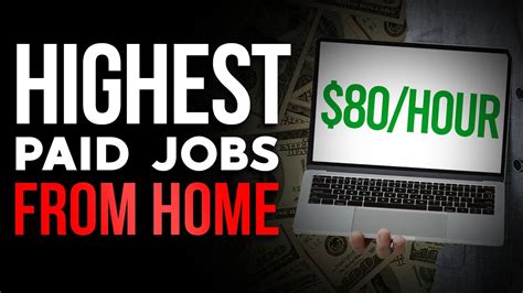 10 Highest Paid Work From Home Jobs 2021 Work From Home 2021 Youtube