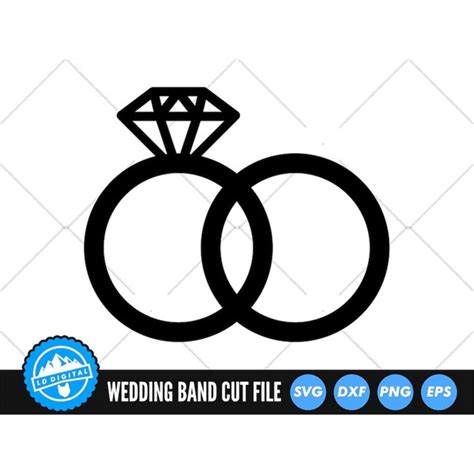 Wedding Ring Svg Files Wedding Band Svg Cut Files Engage Inspire