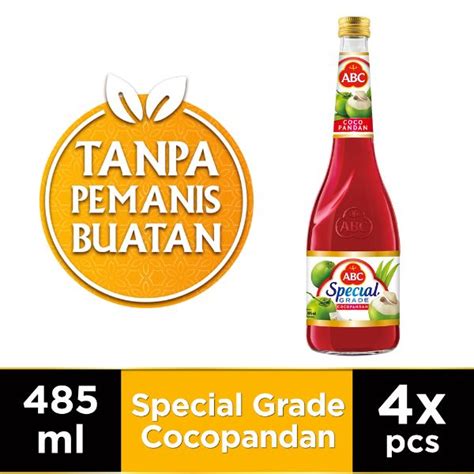 Promo Abc Sirup Special Grade Cocopandan 485 Ml Multi Pack 4 Pcs