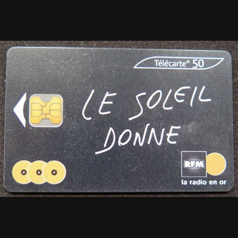 télécarte 50 unités France télécom RFM Le Soleil donne