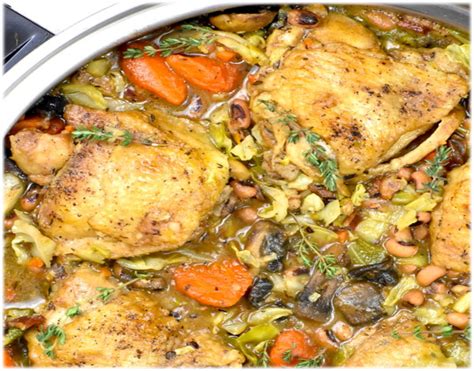 Southern Braised Chicken With Black Eyed Peas Alabama Farms