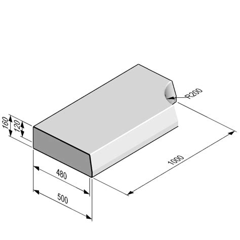 Highway Kerb Half Battered Return Internal 500x160 90