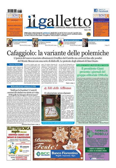 Galletto Del Dicembre By Il Galletto Giornale Del Mugello E