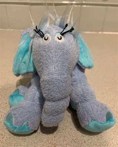 Vintage Horton Hears A Who Dr Seuss Bkue Elephant Plush Manhatten Toys