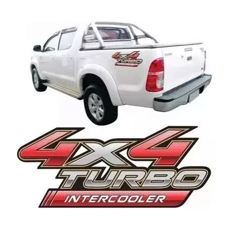 Emblema Adesivo 4x4 Turbo Intercooler Hilux 09 75998144ti