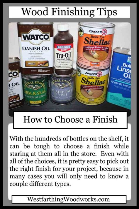 Wood Finishing Tips Cards How To Choose A Finish Westfarthing Woodworks