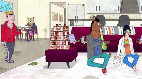 Bojack And Diane Smoking A Bong And Then Todd Walks In Watching