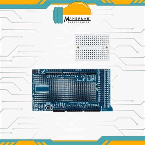 Mega Proto Shield V With Mini Breadboard Compatible With Arduino