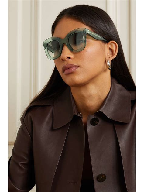 Celine Eyewear Oversized Cat Eye Acetate Sunglasses Net A Porter