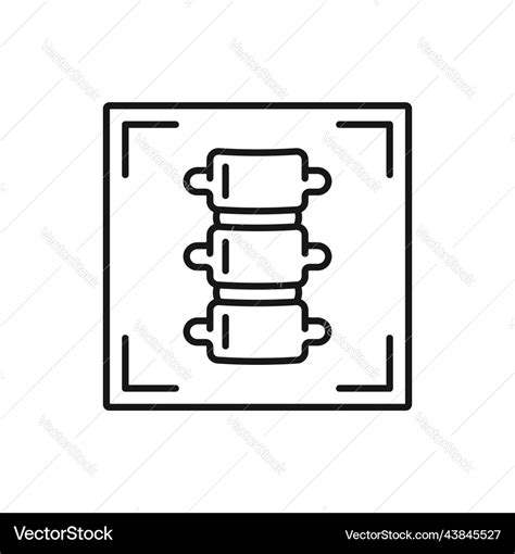 Mri Scan Outline Icon Computed Tomography Machine Vector Image