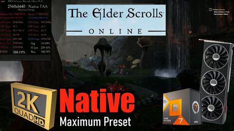 7900 XTX 7800X3D Elder Scrolls Online 1440p Native TAA Maximum