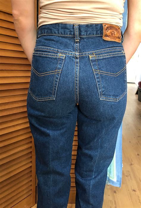 50 Off Vintage Brittania High Waisted Dark Wash Jeans Size 32w 36l Etsy