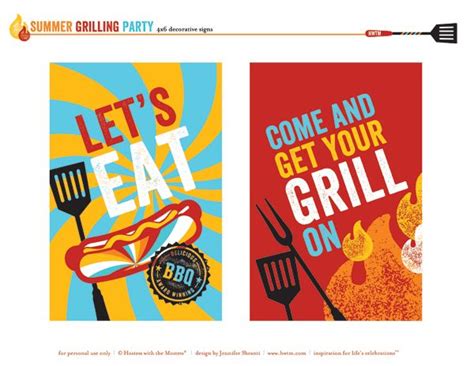 Free Printables Summer Grilling Party Or Bbq Party Hostess With The