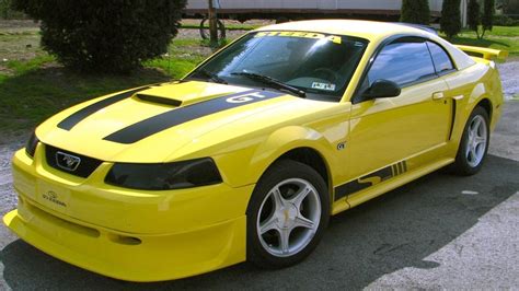 Zinc Yellow 2000 Ford Mustang Gt Steeda Coupe