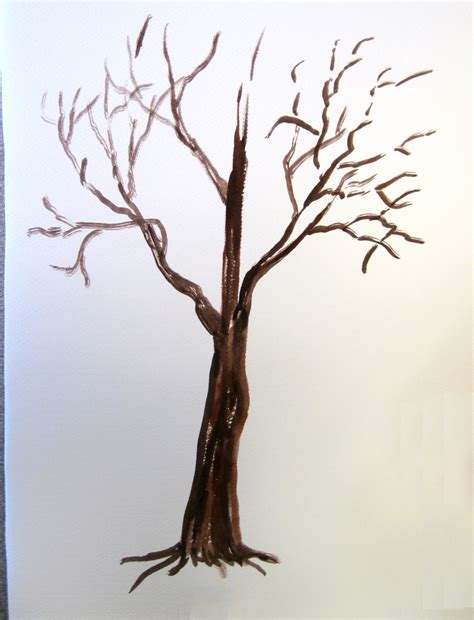 Art Class Ideas Tree Step By Step