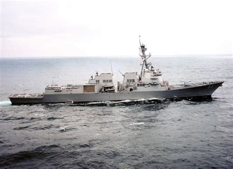 Starboard Side View Of The Us Navy Usn Arleigh Burke Class Flight