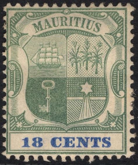 MAURITIUS 1897 18c Green Ultramarine Sg 132 MOUNTED MINT Imperium