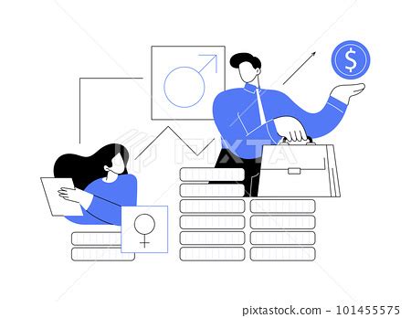 Gender Discrimination Abstract Concept Vector Stock Illustration