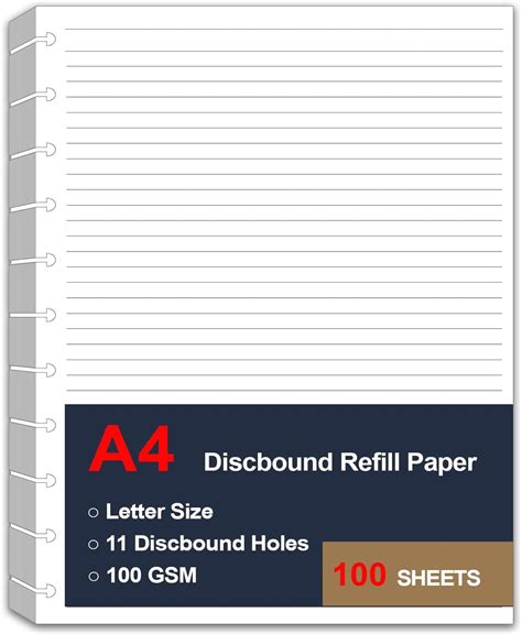 Amazon A4 TUL Discbound Lined Refill Paper 11 Disc Hole Punched