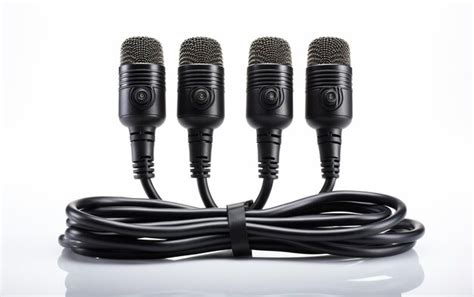 Premium AI Image White Background Isolated Mic Splitter