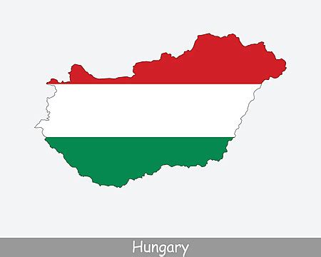 Hungary Map Flag Outline Shape Color Vector, Outline, Shape, Color PNG ...