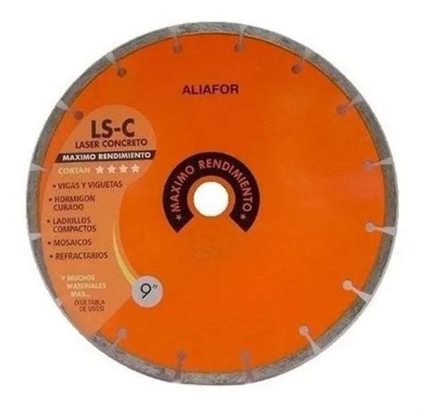 Disco De Corte Aliafor 230 Mm 9 Pulgadas Diamantado Ls 9c MercadoLibre